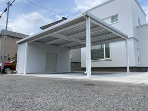 住宅との一体感！同一外壁施工！